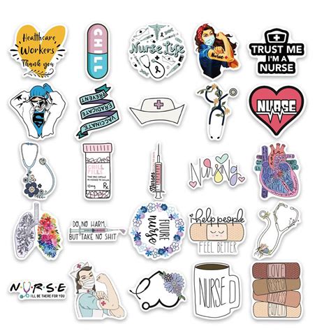 Cute Nurse Stickers Laptop Stickers Vinyl Stickers Pack Etsy