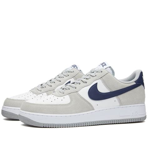 nike air force 1 07 light smoke grey and midnight navy end