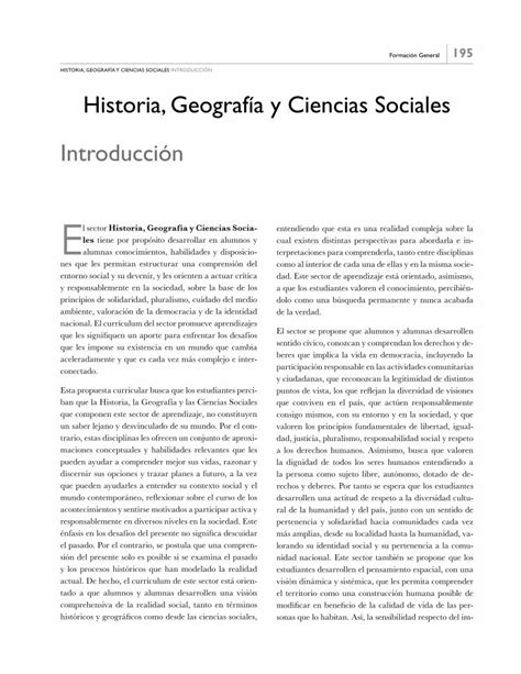 Pdf Historia Geografía Y Ciencias Sociales Introducción