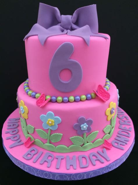 Birthday Cake For A 6 Year Old Girl Birthday Party Ideas Pinterest