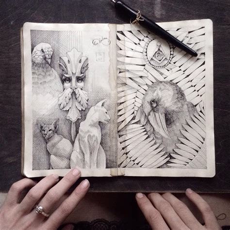 Elegant Dip Pen Illustrations Inside The Sketchbooks Of Elena Limkina