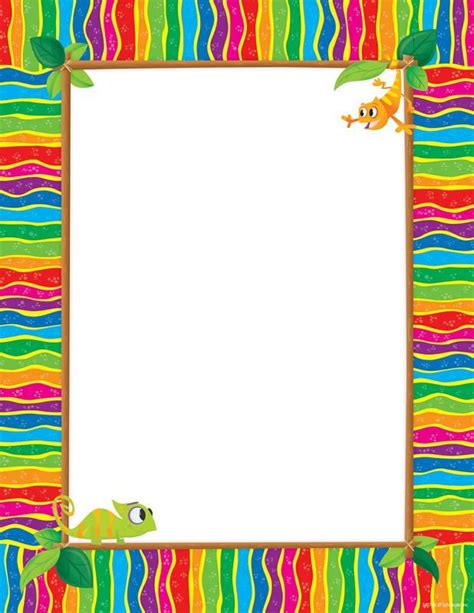 Gold stars making a border on. Colorful+Border+Paper+Template | Clip art borders, Borders for paper, Writing paper