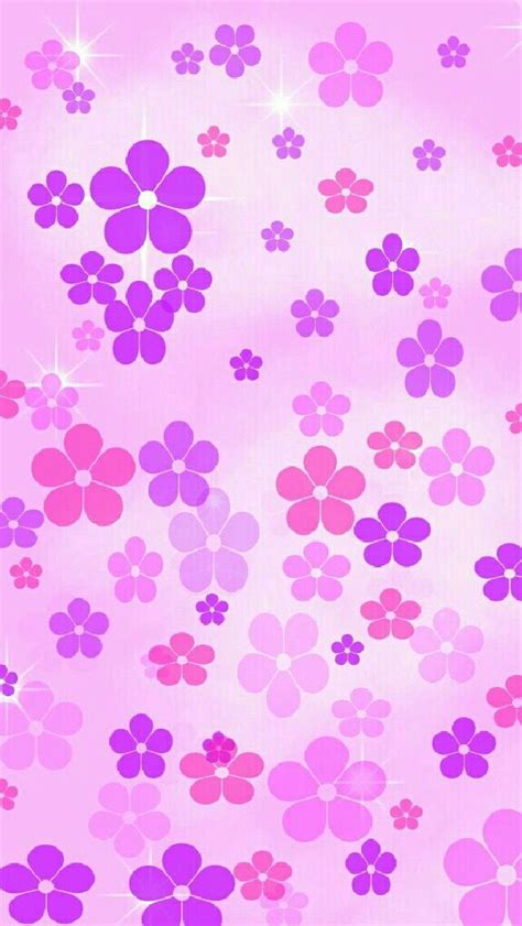 Girly Flower Pink Purple Wallpaper Purple Wallpaper