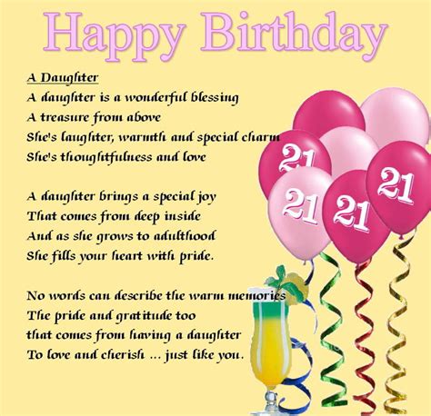 Having a fabulous granddaughter like you makes me feel like the luckiest grandfather/grandmother alive. 25 Best 21st Birthday Wishes for Daughter - Birthday Party ...