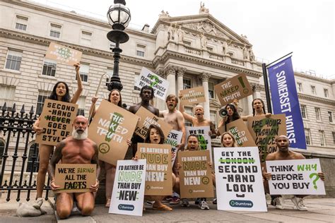 Protestors Stage Naked Demonstration Ahead Of London Fashion Week The Independent