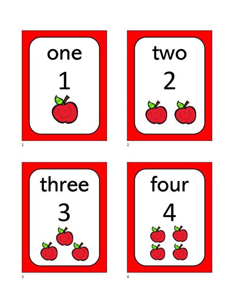 Numbers Flash Cards Numbers 1 To 20 Kindergarten Etsy Preschool