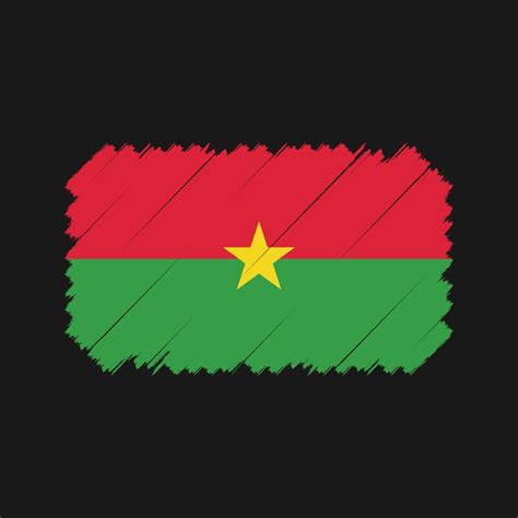 Burkina Faso Flag Brush Vector National Flag 10774116 Vector Art At