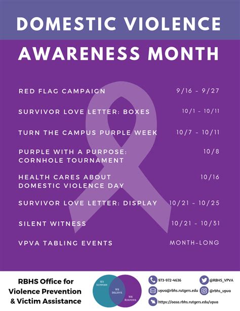 Domestic Violence Awareness Month Rbhs Office Of Academic And Student