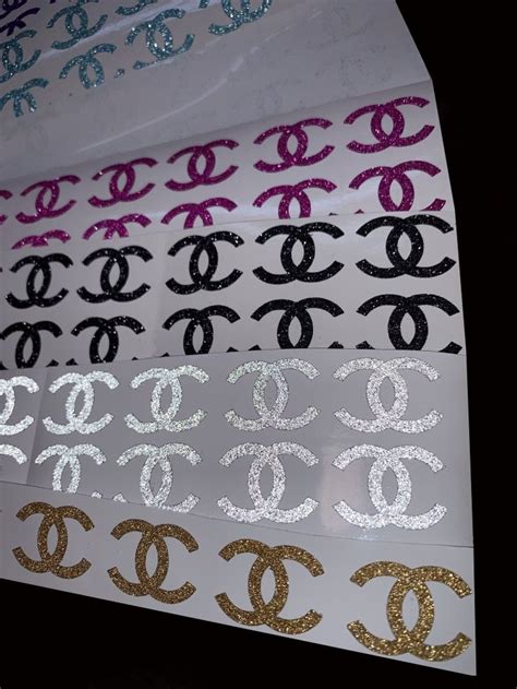 Chanel Glitter Stickers Chanel Stickers Chanel Stickers Logo Chanel