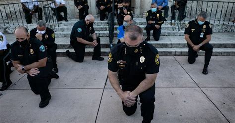 Police Officers Kneel In Solidarity With Protesters In Several U S