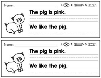These cvc word lists are very useful for teachers cvc words are about as simple as it gets, which makes them the perfect place to start your reading lessons! Simple Sentence Practice Strips - CVC Words by Amanda's Little Learners