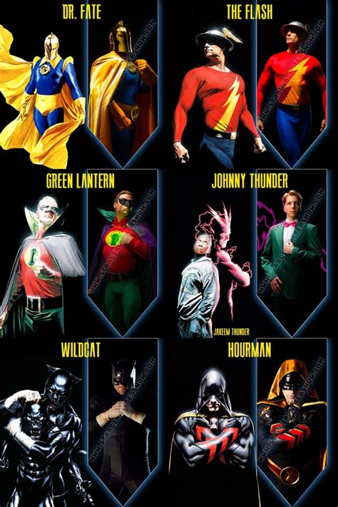 The Jsa Members From Stargirl And The Jsa Members Illustrated By Alex