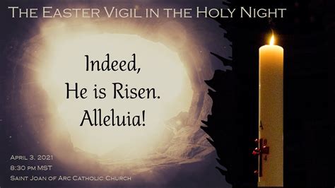 The Easter Vigil In The Holy Night April 3 2021 Youtube