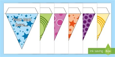 👉 An Editable Bunting Template Classroom Decoration Twinkl