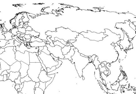 Blank Map Europe Asia Africa