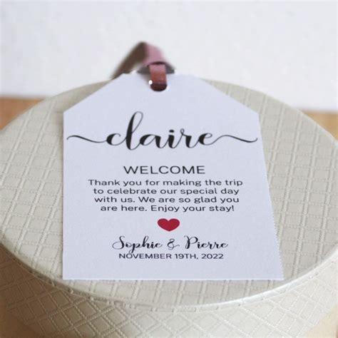 Printable Welcome Tags For Hotel Guest Welcome Tag For Etsy