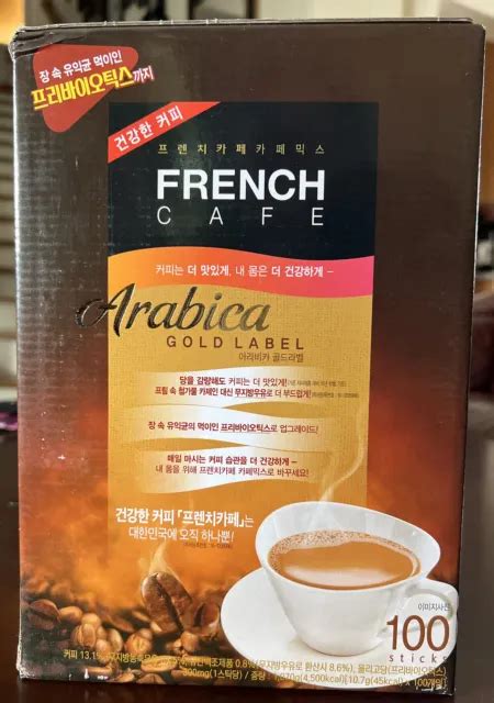 Namyang French Cafe Arabica Gold Label Korean Instant Coffee 100 Sticks