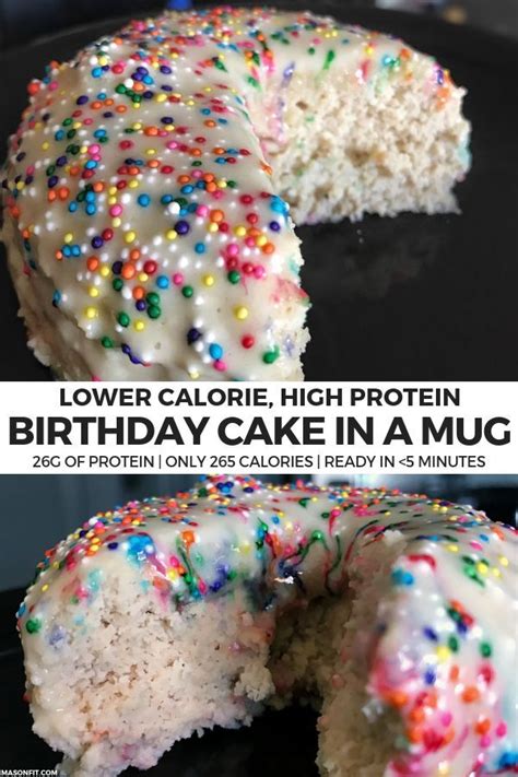 A healthy and low fat chocolate cake recipe that tastes so sinful you will never believe it! A mug cake recipe for high protein birthday cake that's ...