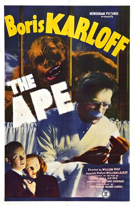 Boris Karloff The Ape Movie Poster A Passion For Horror