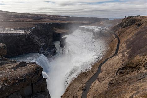 Gullfoss Waterfall In Southwest Iceland Stock Image Image Of Scenery