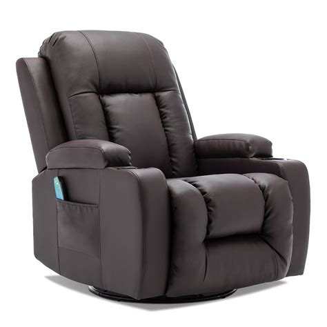 Buy Gzoly Massage Recliner Chair With Heated 360 Degree Swivel Rocker
