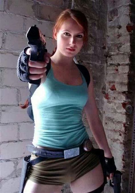 Sexy Redhead As Lara Croft Lara Croft Cosplay Cosplay Woman Laura Croft Cosplay
