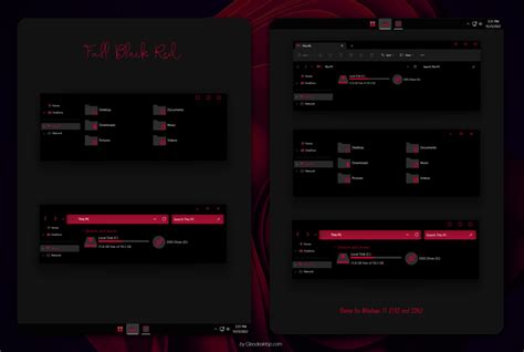 Full Black Red Theme For Windows 11 22h2 Cleodesktop