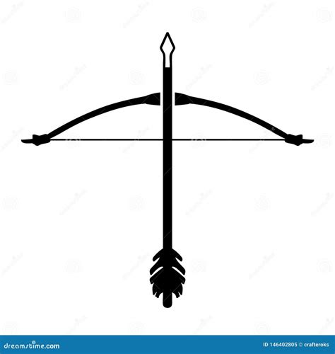 Archery Bow And Arrow Vector Stock Vector Illustration Of Silhouette