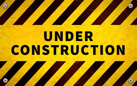 Under Construction Warning Sign ~ Graphic Objects ~ Creative Market