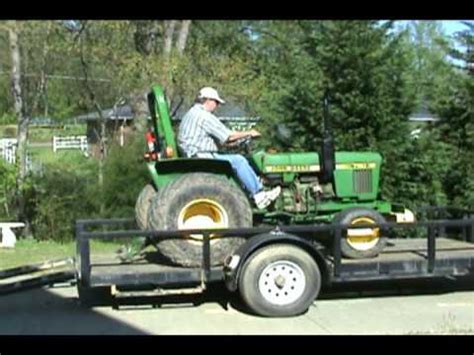 Shown left is a picture of the john deere 750 tractor. John Deere 750 tractor on the trailer - YouTube