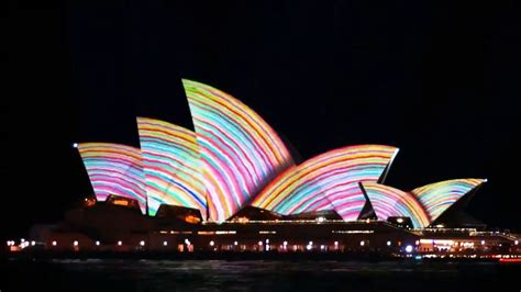 Sydneys Stunning Light Festival Illuminates Opera House Other Landmarks