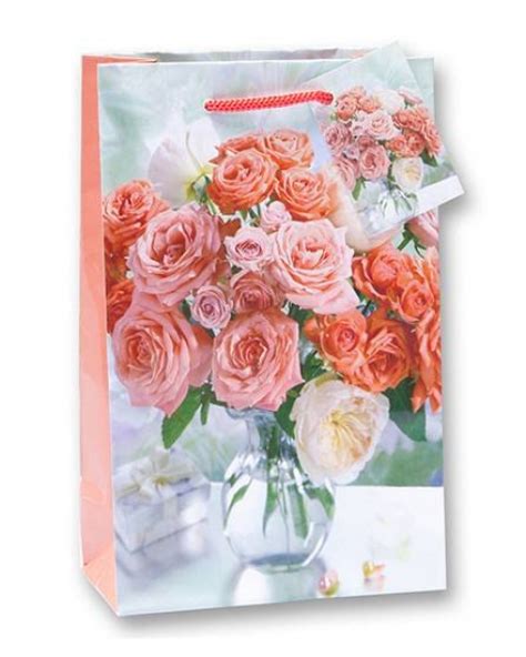 Als ideale geburtstagsüberraschung sind nicht nur rosen geeignet. Verpackungen für Alle - Geschenktasche Rosenstrauss rosa ...