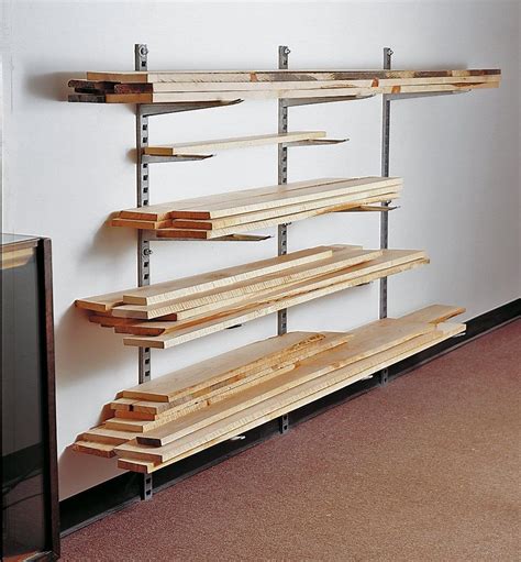 Bora Wood Organizer And Lumber Storage Metal Rack With 6 Level Wall