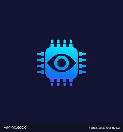 Machine Vision Ai Concept Icon Royalty Free Vector Image
