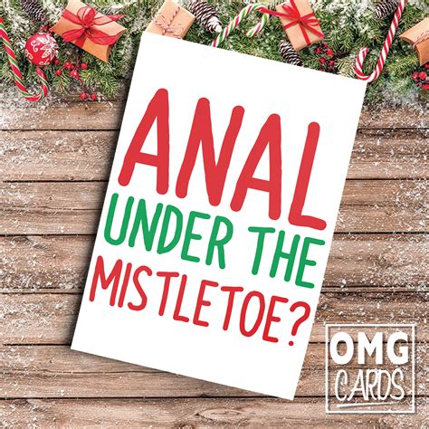 Anal Under The Mistletoe Card Omg Cards