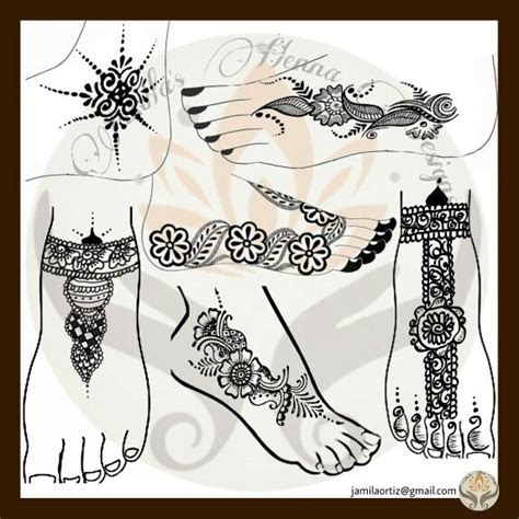 Feet Henna Designs Broderie