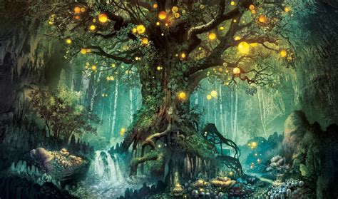 Online Crop Green And Yellow Leaf Plant Trees Fantasy Art Hd