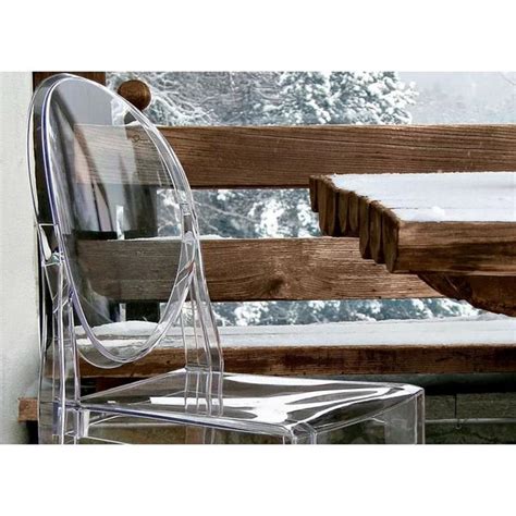 Starck's victoria ghost is perhaps the most elegant. Kartell Victoria Ghost Chair - Set of 4 | Palette & Parlor ...