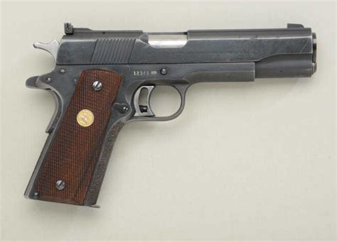 Colt National Match 45 Acp Cal Semi Automatic Pistol With