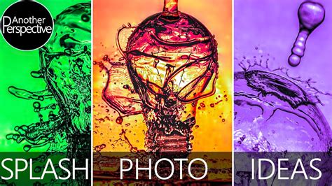 amazing water splash photography ideas with light bulb youtube