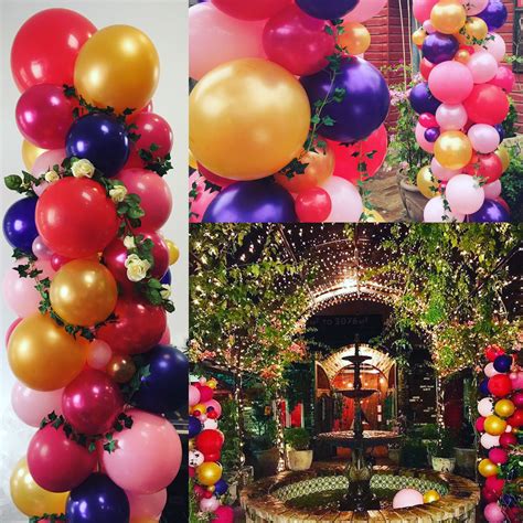 Organic Balloon Columns Balloons Work So Well With Florals And