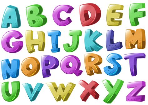 Font Design With English Alphabets 292992 Vector Art At Vecteezy