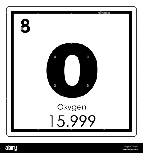 Oxygen Chemical Element Periodic Table Science Symbol Stock Photo Alamy