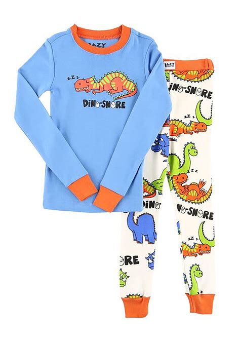Dino Snore Boys Long Sleeve Pajama Set