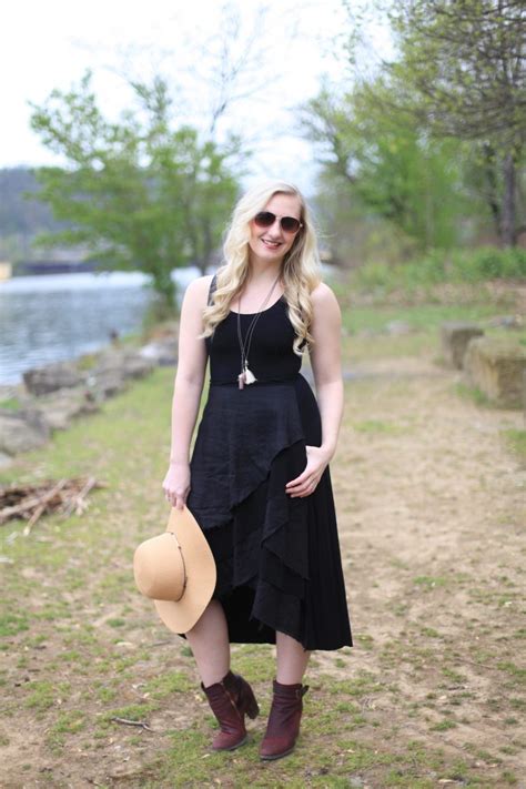 Unwinding Outdoors Black Bamboo Dress Allyn Lewis