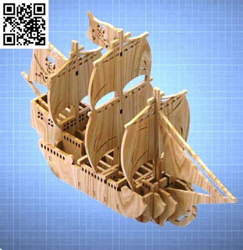 Pirate Ship File Cdr And Dxf Free Vector Download For Laser Cut Free