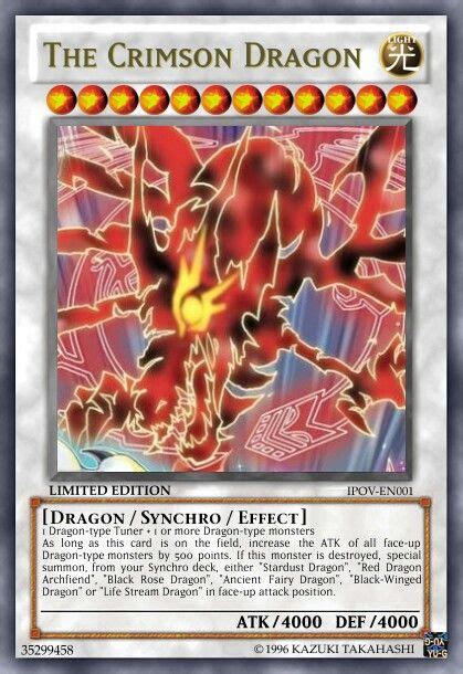 They could turn dragons wild. The Crimson Dragon Synchro Monster (With images) | Yugioh ...
