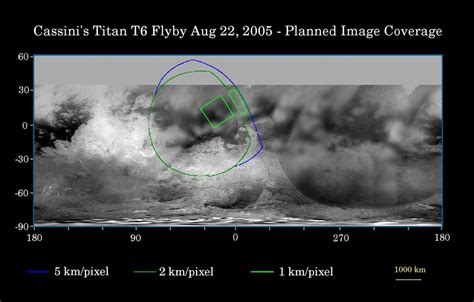 Cassinis Aug 22 2005 Titan Flyby