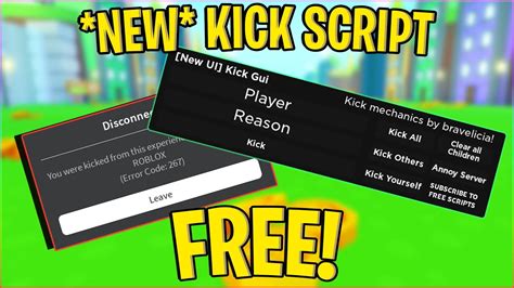Free NEW Roblox Kick Script GUI YouTube