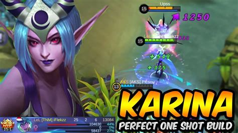 Fortunately, this guide provides item build ideas for you to use so you can lead her to victory. 25 KILLS PERFECT KARINA ONE SHOT BUILD! - MOBILE LEGENDS ...